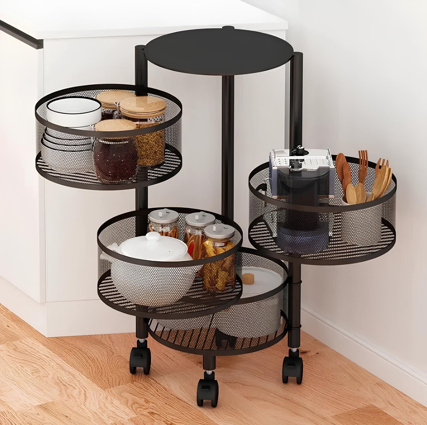 Premium Round Metal Trolley
