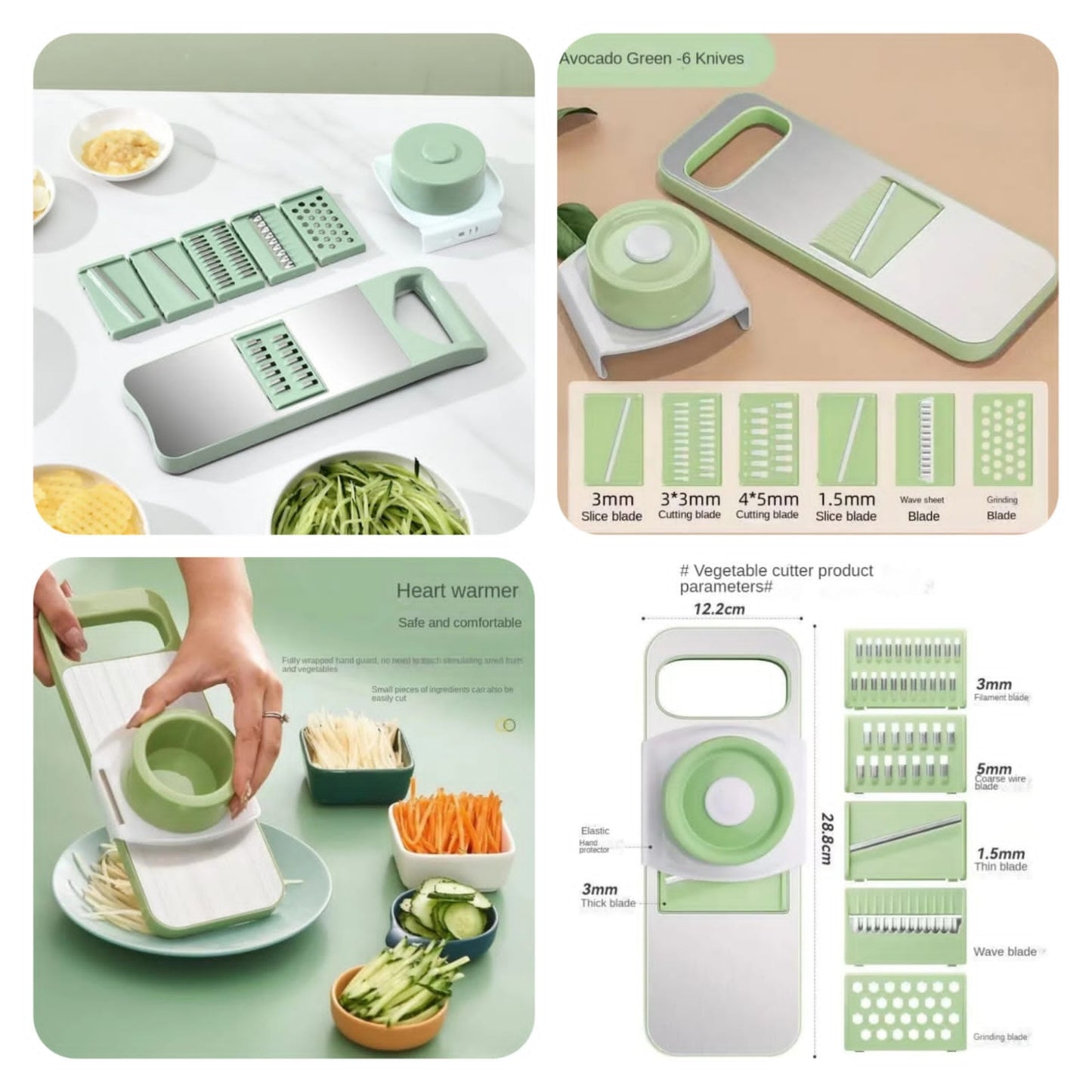 5in1 vegetable cutter Stainless Steel Multifunctional Grater For Vegetables Slicers Shredders Peeler (random color)
