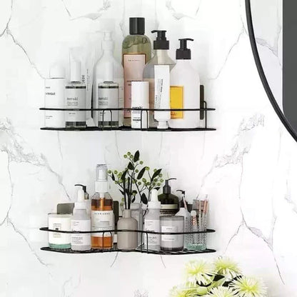 Wall Corner Rack For Bathroom & Kitchen With Hooks