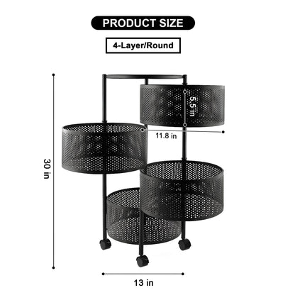 Premium Round Metal Trolley