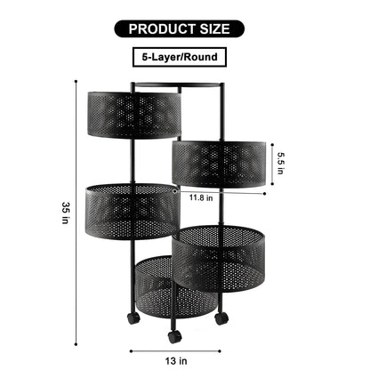 Premium Round Metal Trolley